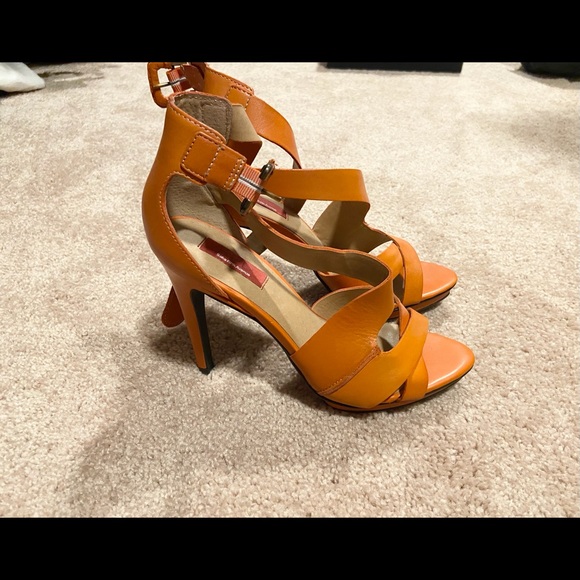 Orange Strappy Sandals - Size 37 - Picture 1 of 5